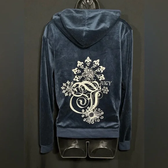 Juicy couture navy blue zip up - Picture 3 of 6